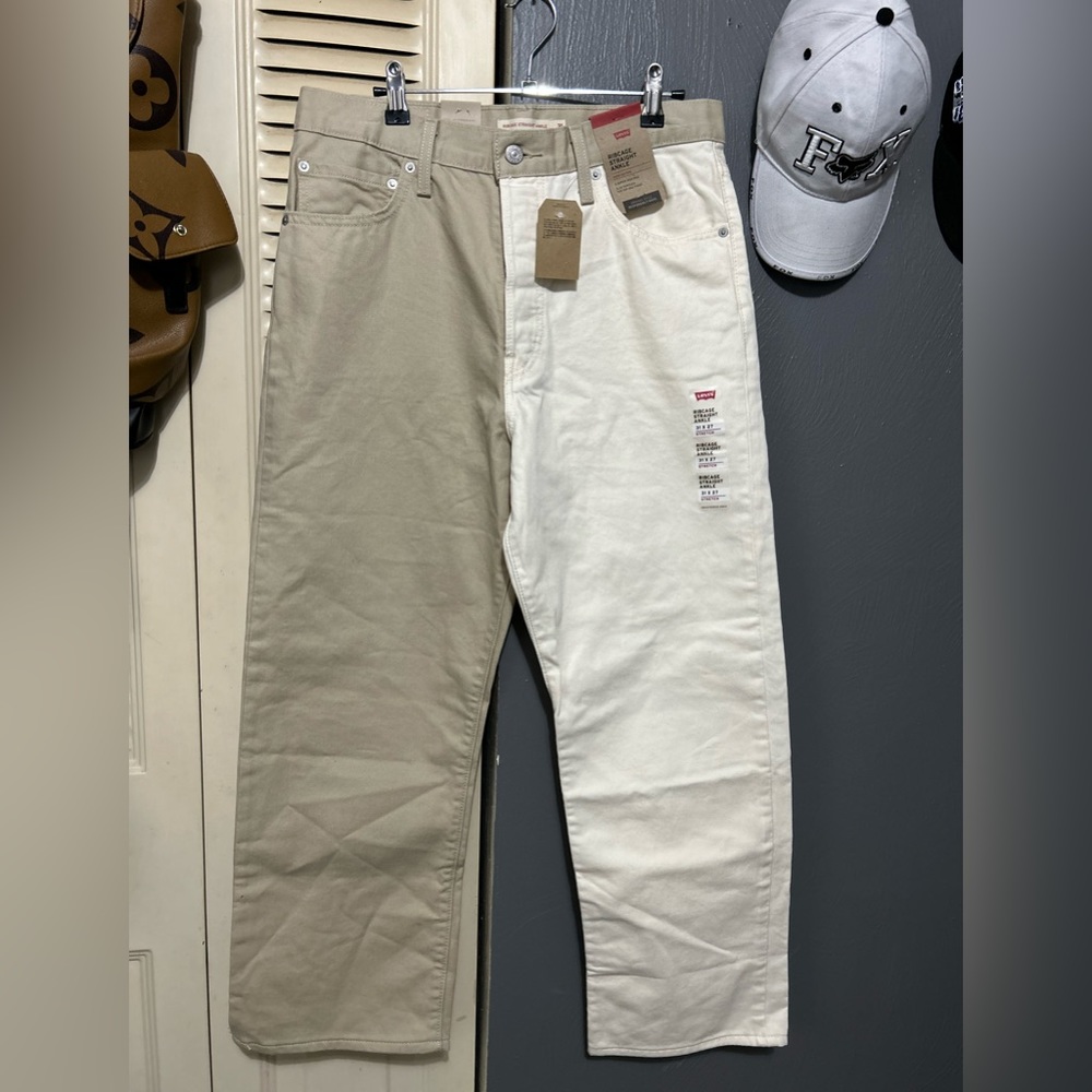 Levi Split Color Ribcage Straight Leg Pants 31x27 Stretch